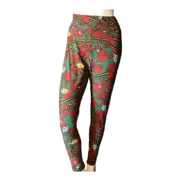 LuLaRoe Motorcycle Legging TC2 (20-26) Christmas Santa Red Tall Curvy 2 Unique - Picture 8 of 8